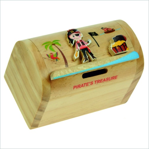 5215-PR: Pirate Money Boxes (Hidden Lock) (Pack Size 3) Price Breaks Available